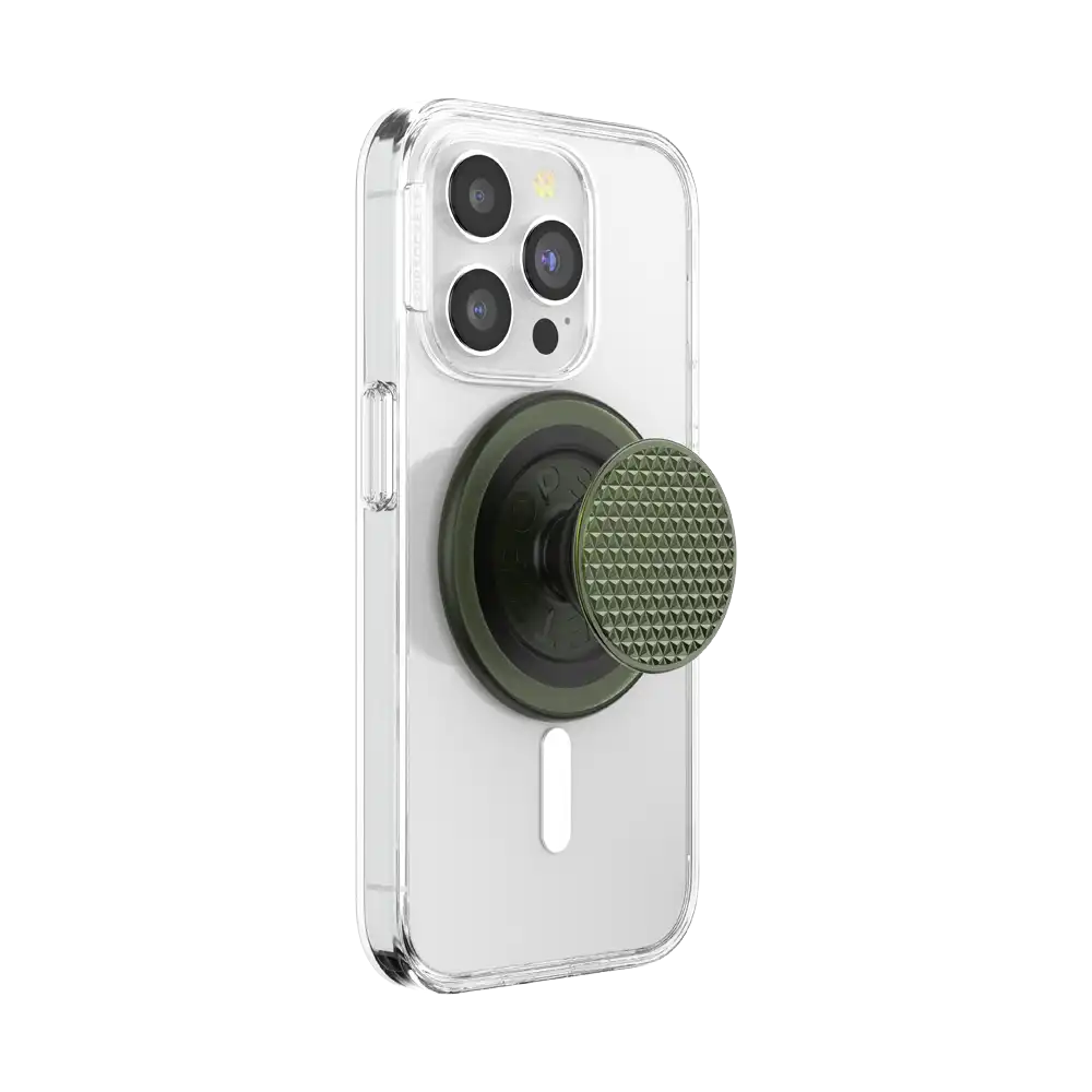 Olive Triangle Knurl — MagSafe PopGrip