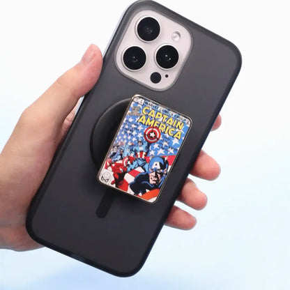 Enamel Captain America Comic Book — MagSafe PopGrip