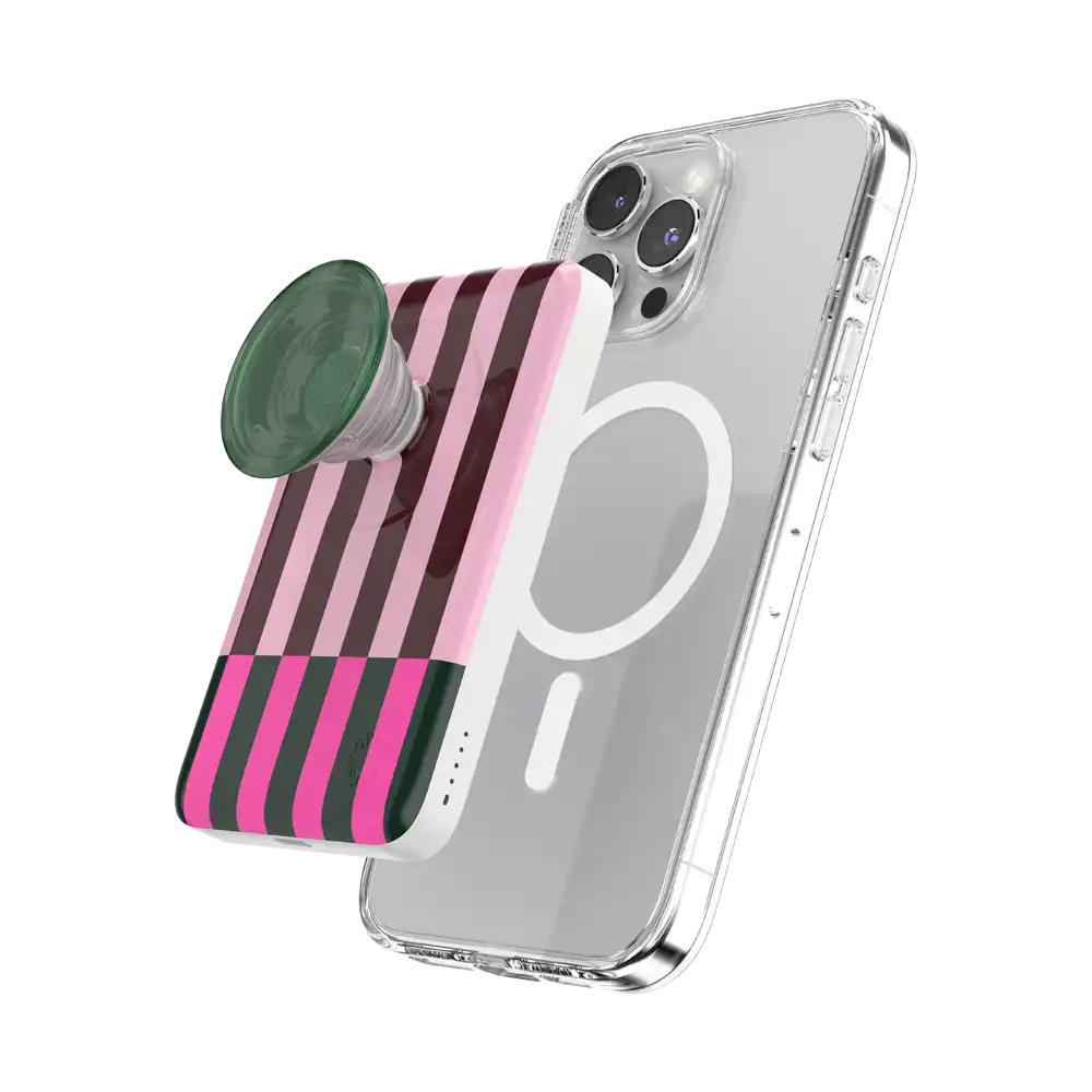 Pop of Pink Stripe — MagSafe PowerPack