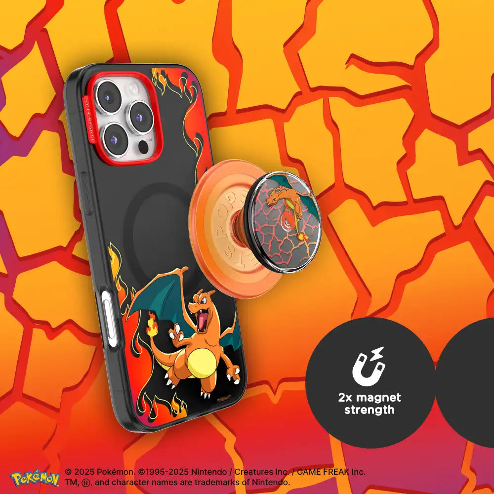 Backspin Charizard in Flight — MagSafe PopGrip