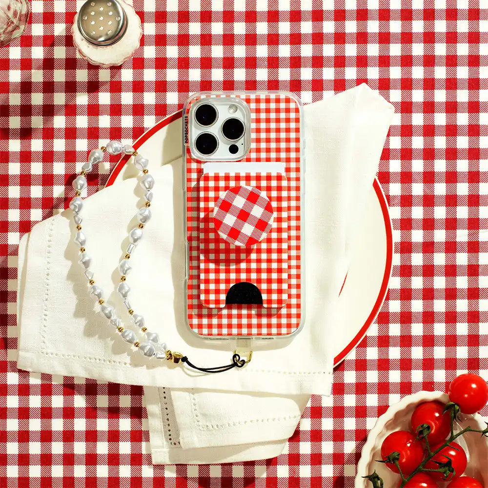 Red Gingham — MagSafe PopGrip