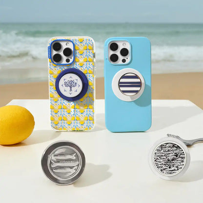 Enamel Nautical Stripe — MagSafe PopGrip