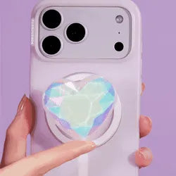 Iridescent Crystal Heart — MagSafe PopGrip