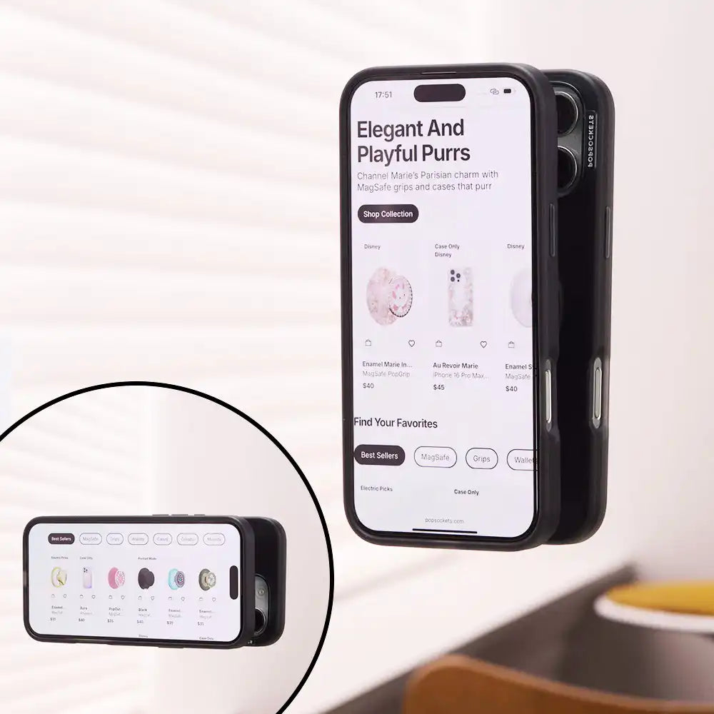 Translucent Black — MagSafe Suck-Up Grip & Mount