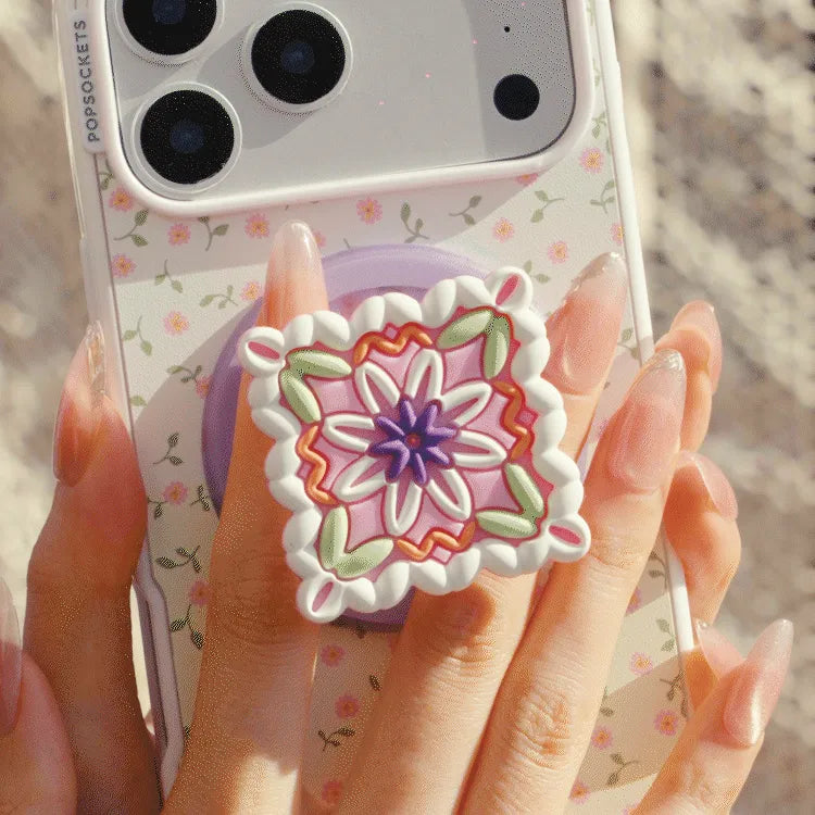 Enamel Stamped Pink — MagSafe PopGrip