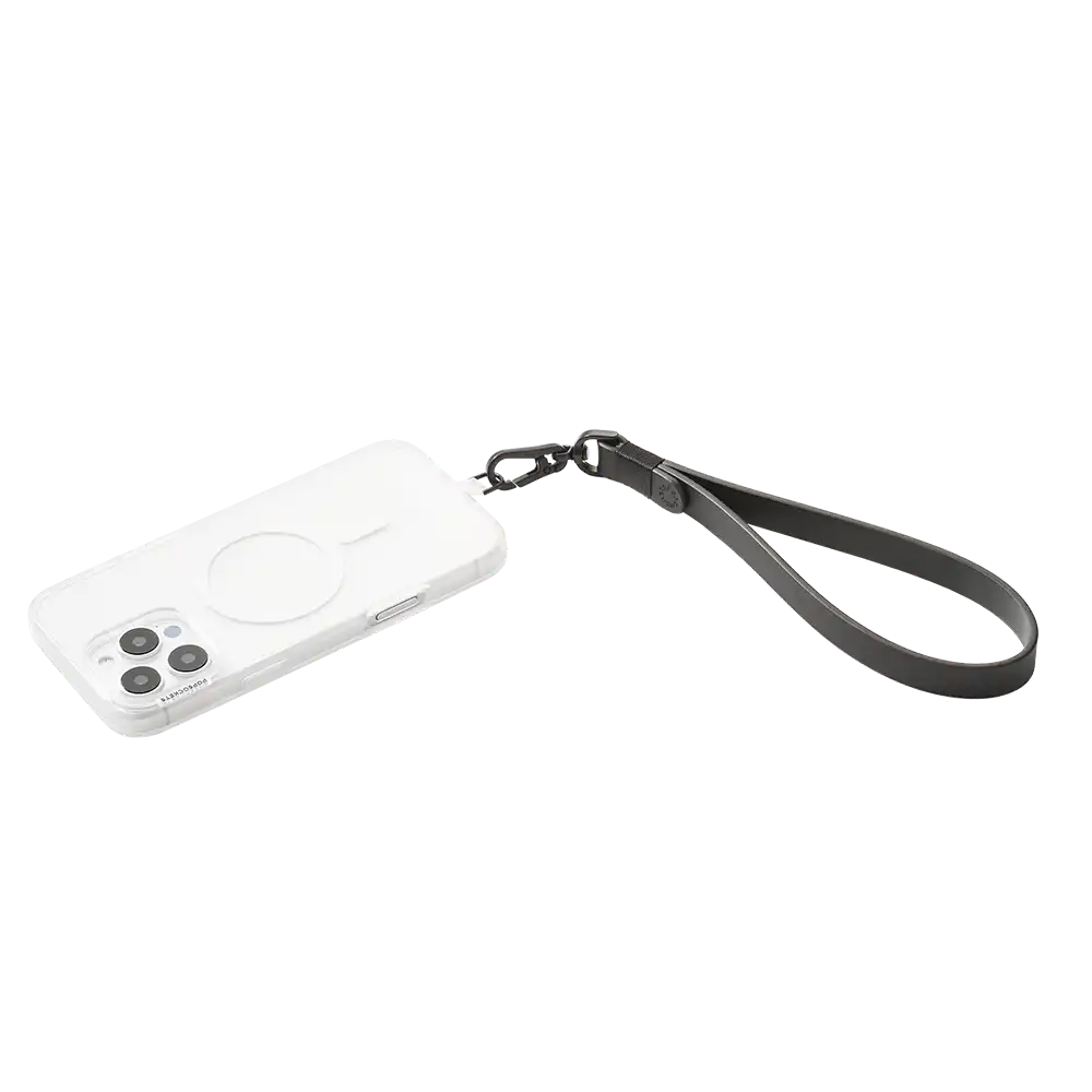 Vegan Leather Black — Phone Wristlet