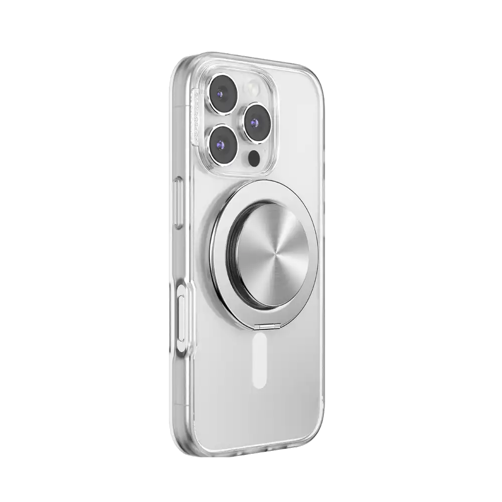 Aluminum Radial Silver — MagSafe Kick-Out Grip & Stand